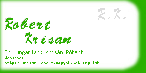 robert krisan business card