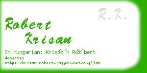 robert krisan business card